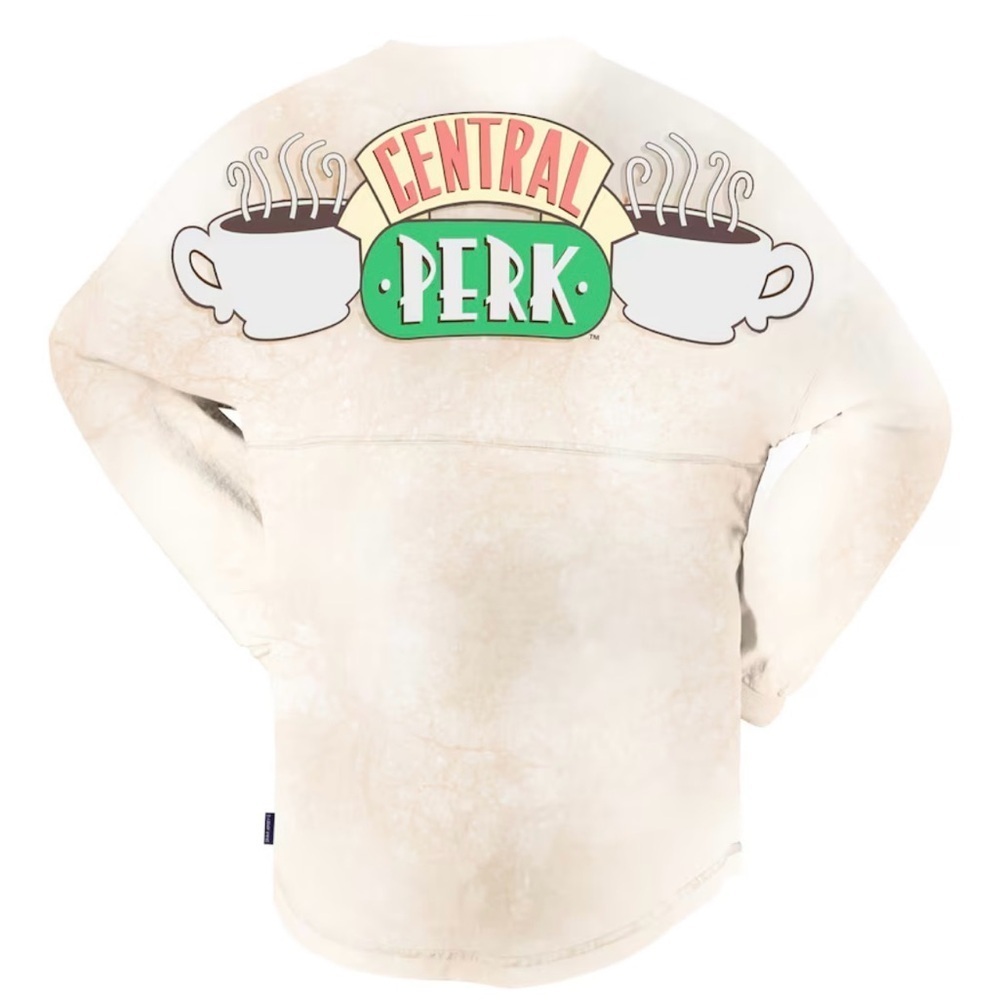 Spirit Jersey Friend’s Unisex Central Perk Tea Stain Long Sleeve - Cream Sz L - Picture 4 of 9